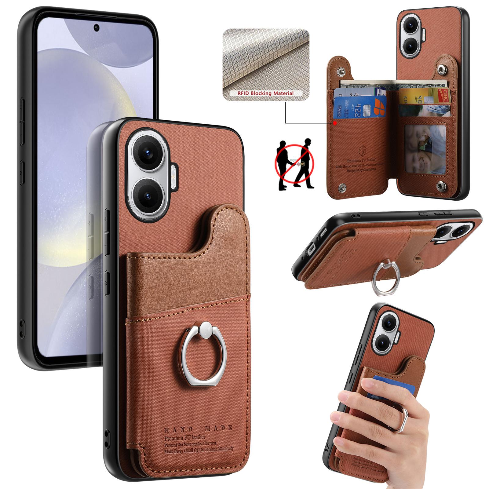 

For Xiaomi Redmi Turbo 4 Pro 5G Case with Card Holder Kickstand Leather + TPU + PC Phone Cover E