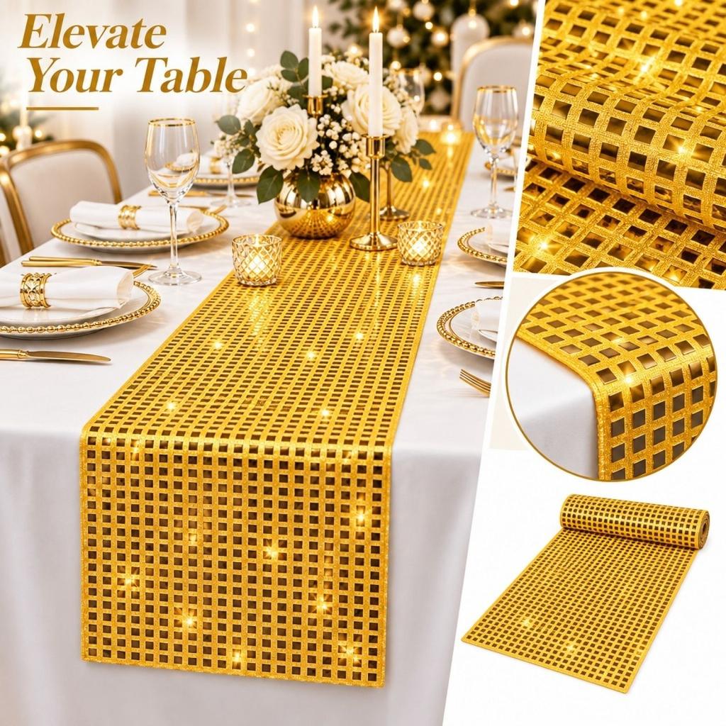 Christmas Table Runner, Tablecloth, Placemat, 185 35 cm, Holiday Dining Table Decor