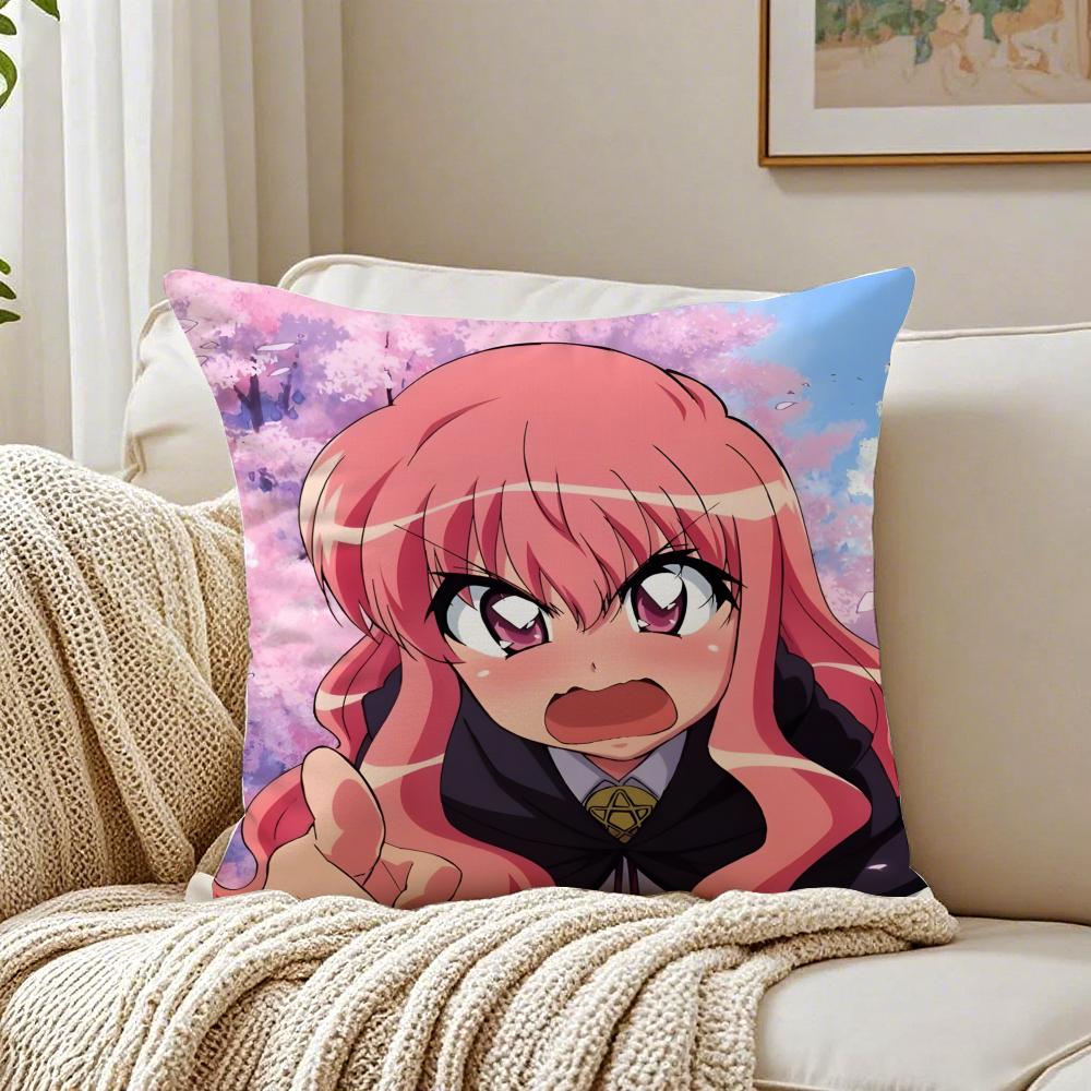 Comedy Anime Z-Zero No T-Tsukaimas Cushion Cover Linen Pillowcase Soft For Sofa Bed Home Room Decor