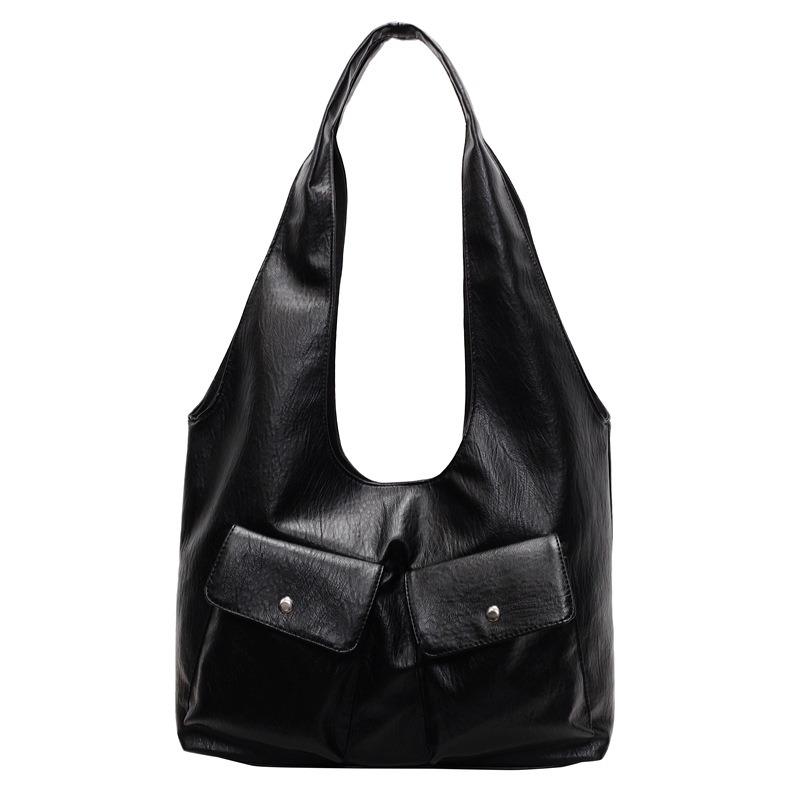 

Retro large-capacity bag women s new autumn and winter fashion armpit bag versatile trend shoulder bag tote bag чорний