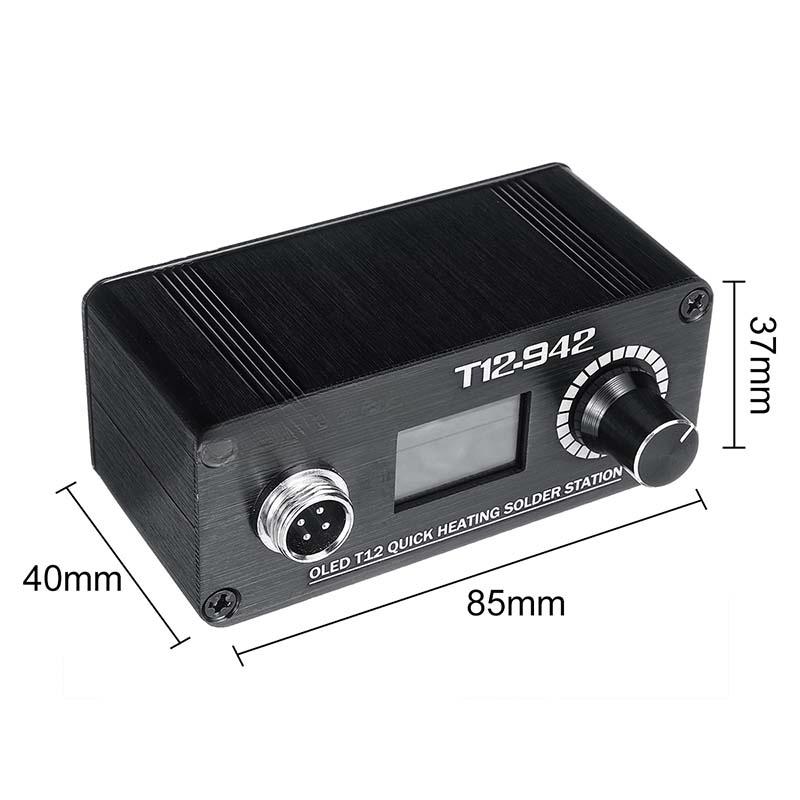 AC 100V-240V T12-942 T12-907 OLED Digital Soldering Station Mini Handle with T12-K Iron Tips Welding Tool