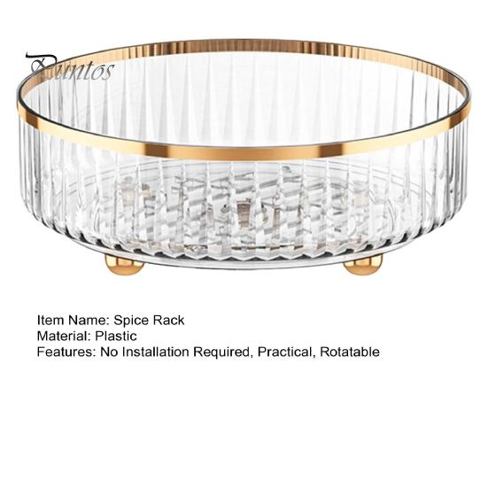 360-graders roterende krydderhylle oppbevaringsbrett Stor kapasitet Sterkt bærende krydder Kosmetisk oppbevaringsbeholder Kjøkkenorganisator