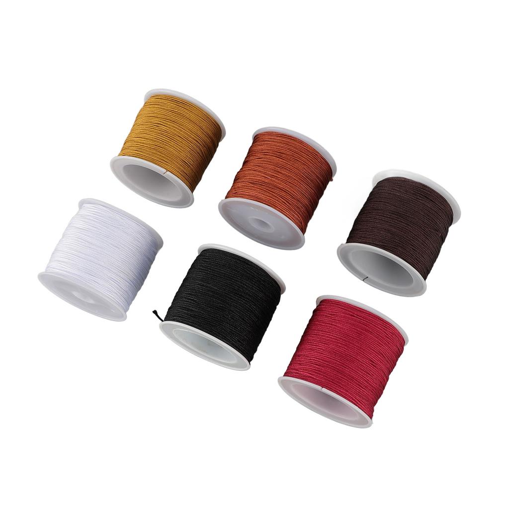 DIY Handcrafted Beading Rope Jewelry Cord 0.8mm Chinese Knot Cord for Friendship Bracelet Xmas Tree