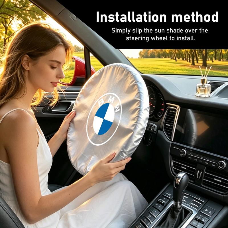 HVHE9 Portable Car Steering Wheel Sun Sunshade Anti-UV Protector Cover For BMW M Performance Alpina M3 M5 M6 X1 X3 X4 X5 G20