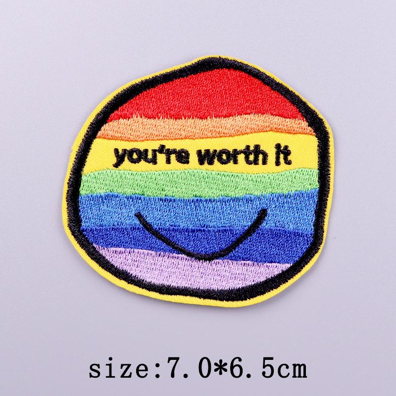Patch Brodé Arc-en-ciel LGBT Thermocollant Pour Vêtements Patches Thermocollants Sur Vêtements Patch Cœur Gay Pour Vêtements Badges