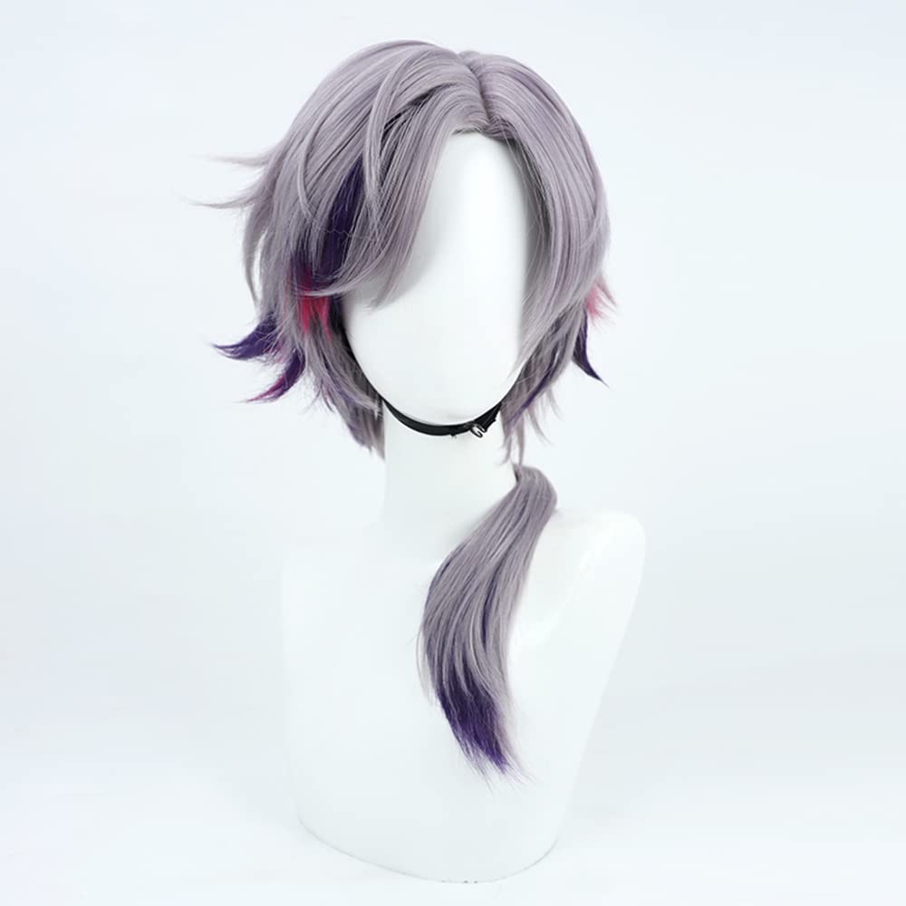 Fuwa Minato Cosplay Wig, Purple Loin Gradient, Heat-Resistant, Perfect for Halloween Costumes, Cosplay, and Photography (Type C)