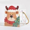 5Pcs Santa Claus Gifts Wrap Handbag Cartoon Christmas Tote Bags Xmas Decoration Clear PVC Bag  Candy