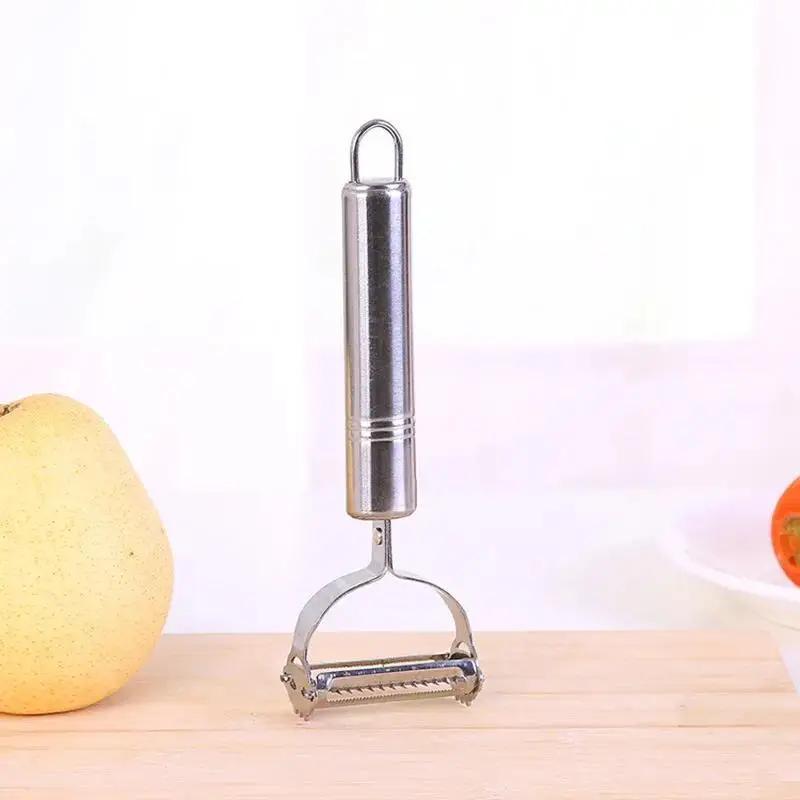 

1 шт. Овощечистка из нержавеющей стали, многофункциональная терка для фруктов и овощей, ломтерезка для дыни, картофеля, моркови, огурца, кухонный инструмент для дома A