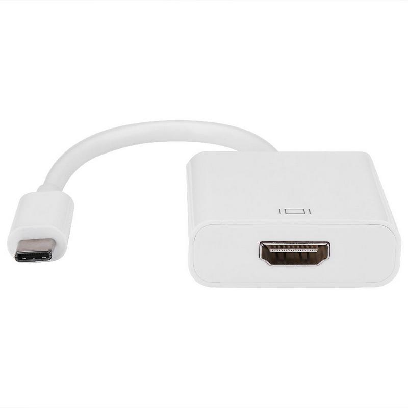 White USB 3.1 Type C USB-C to 4K HDMI Adapter Cable For Google Apple