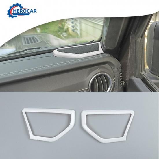 2XCar Interior Accessories A pillar Speaker Trim for  Jeep Wrangler JL &JT White