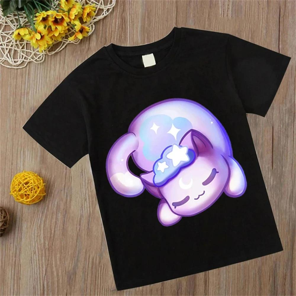 

Kids T-Shirts Cartoon Anime Cat Print Tops for Girls Boys Aphmau Outfits Womens T-Shirts Fashionable Children s Clothing 100