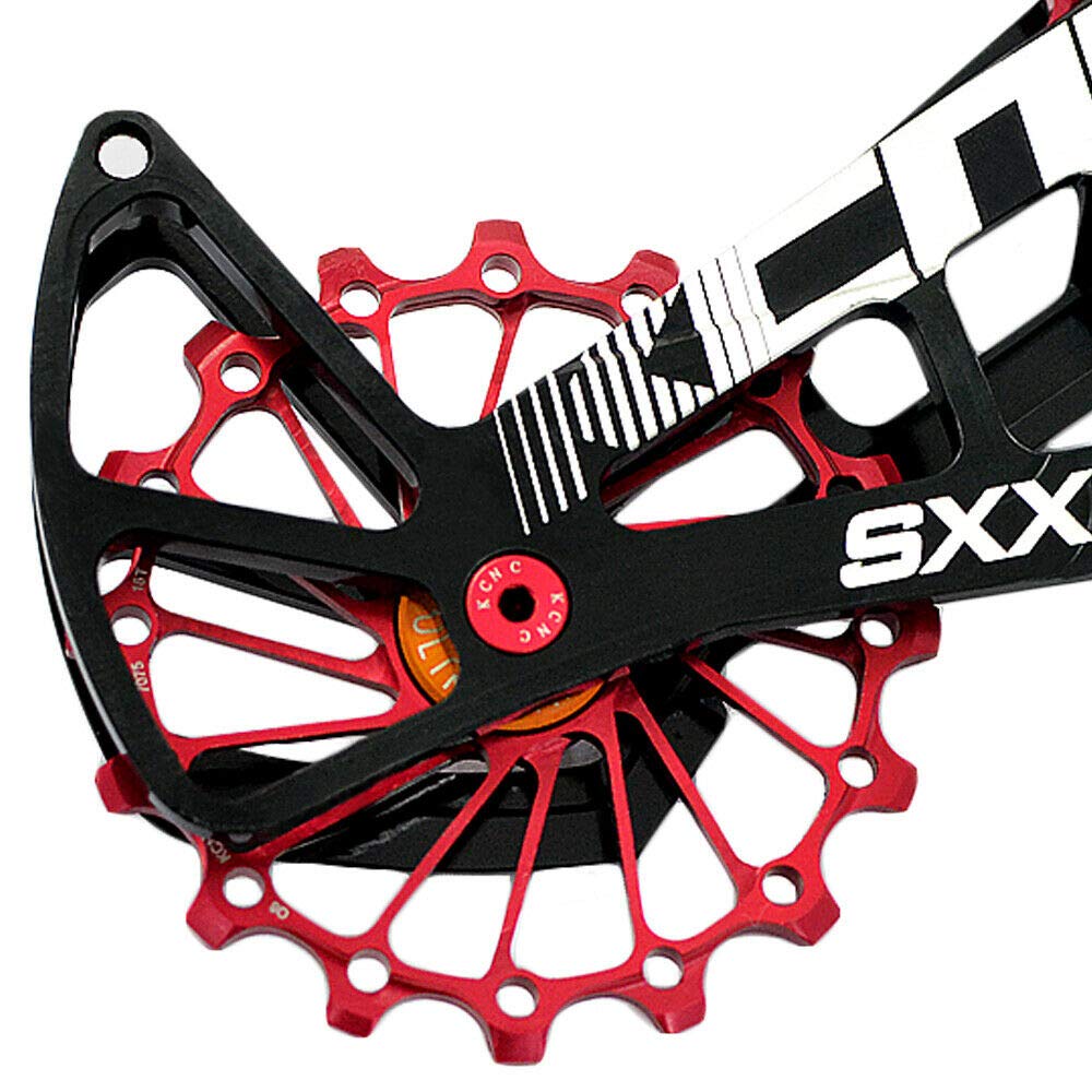 KCNC SXX1 MTB Bicycle Oversized Pulley Wheel Cage OSPW For SRAM SK2104 Eagle, Red, KOT39-003,