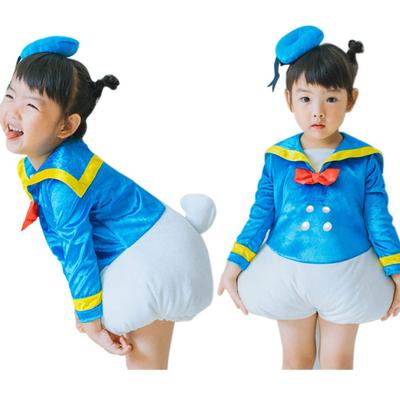 [SCLYX] Cute Sailor Uniform for Girls, Cute 2-Piece Set, Includes Mini Hat, Duck Costume, Duck Clothing, Duck Kigurumi Costume, Duck Costume,