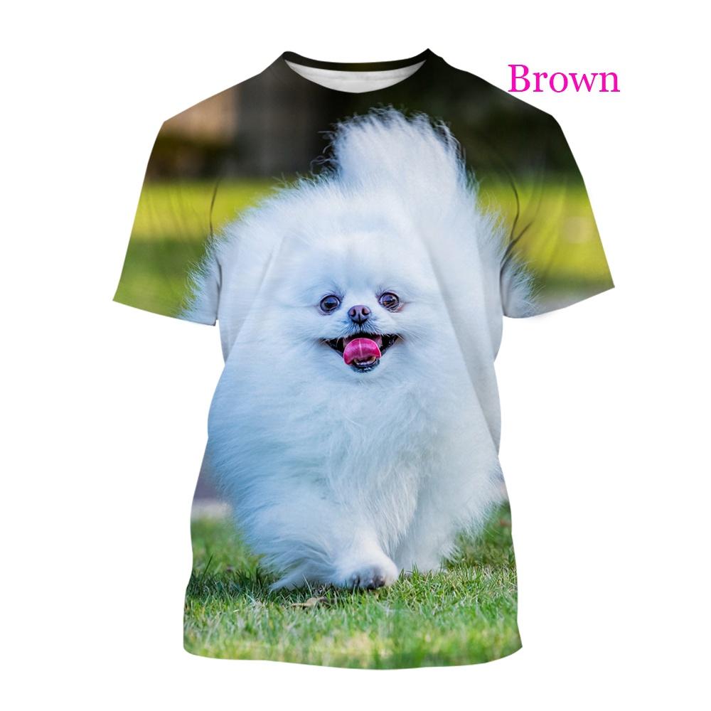New Fashion Pomeranian Dog 3D Printing Men's and Women's T-shirt Casual Shirts Cute Tops