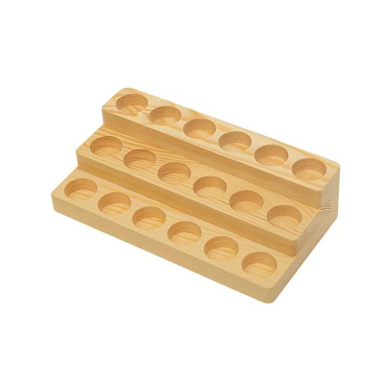 Fragrance Holder Stand for Essential Oils Sturdy Wooden Design for Bathroom Organization