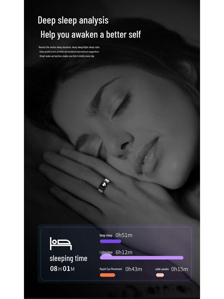 Smart R30 Health Ring: ECG, Body Temp, Heart Rate, Blood Oxygen, Sleep & HRV Monitoring