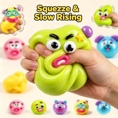 New Smushers Squishy, Curiosities Dog Face Swap Squishy Toy, Soft Moldable Cute Slow Rise Squeeze Toy, Relaxing Sensory