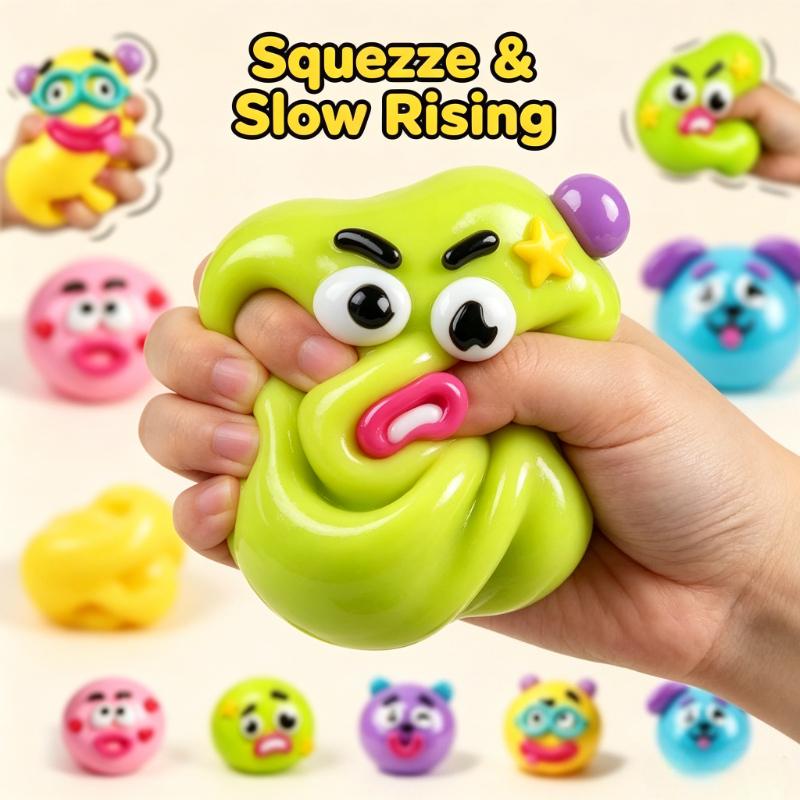 New Smushers Squishy, Curiosities Dog Face Swap Squishy Toy, Soft Moldable Cute Slow Rise Squeeze Toy, Relaxing Sensory
