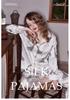 [Giraffe on a white background] Pajamas women's summer ice silk long-sleeved thin women's summer high-end loose loungewear