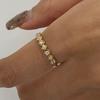  3pcs Hot Style 18K Gold Color PVD Ring Set Ribbed Sun Geometry Ring Stackable Women's Accessories Party