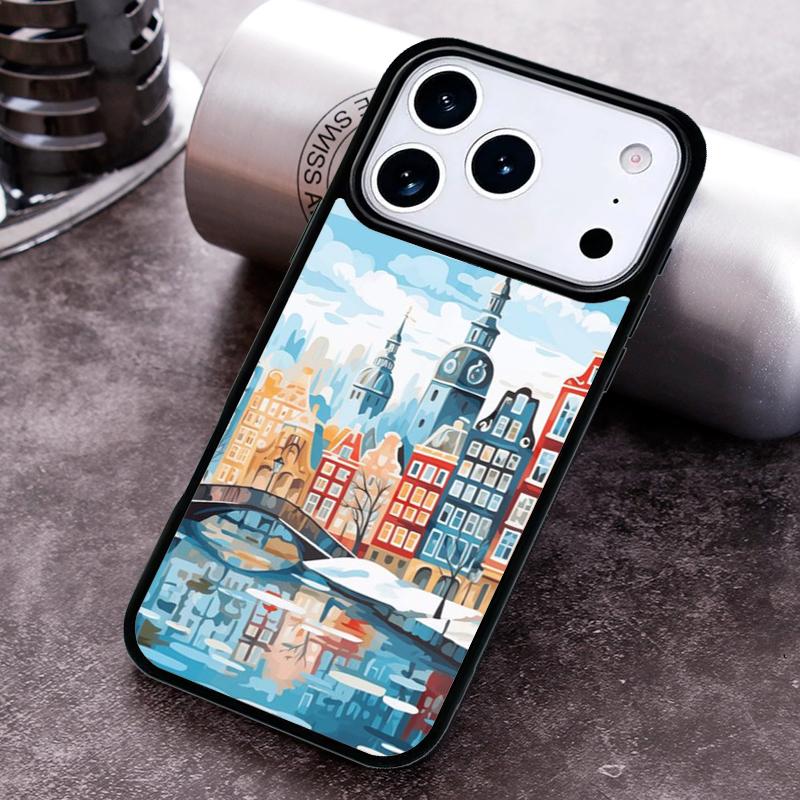 Amsterdam City Poster Phone Case For iPhone 17 16 15 14 13 12 11 Pro Max Plus 17Air Soft Silicone Cover