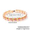 Meier European and american bracelet bracelet jewelry fashion colorful zircon willow leaf bracelet copper crystal bracelet