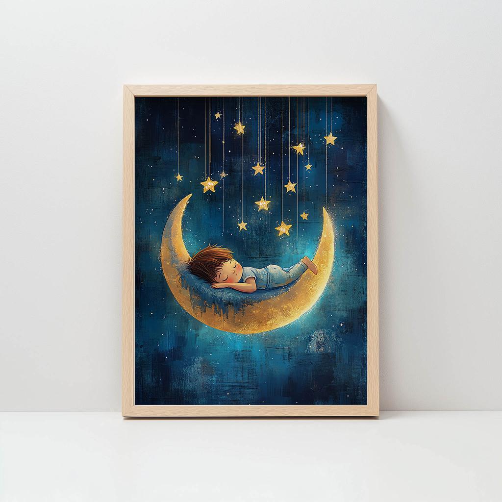 Poster Dream On The Moon Poster Dream On The Moon, 50X70 Cm, Frameless, Matte Paper 230 Gsm