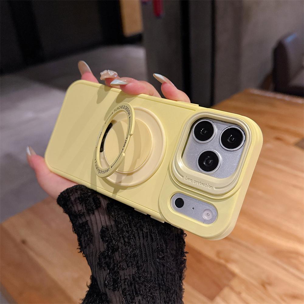 Rotate Stand Holder Ring Magnet Magnetic For Magsafe Case For Apple iPhone 17 16 15 14 13 Pro Max Shockproof Soft TPU Back Cover