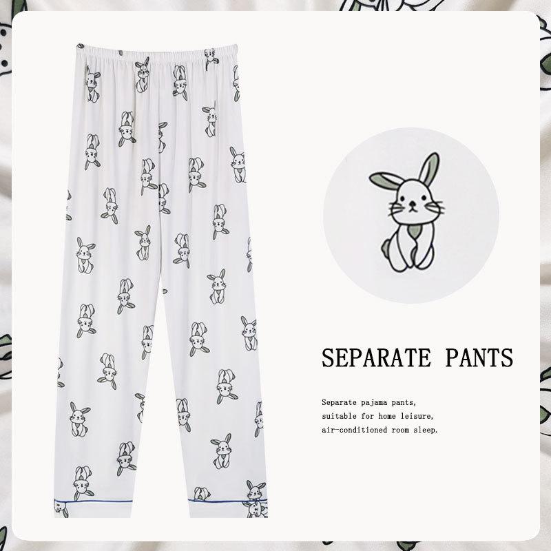 Women's Korean-Style Loose Pajama Pants - Imitation Cotton, Spring/Autumn