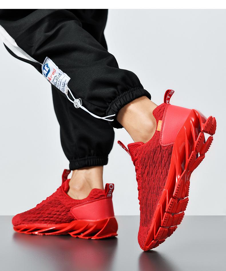 47 Large Flyknit Lace-up Men's Blade Running Shoes - Lightweight, Trendy, Casual Sports Footwear