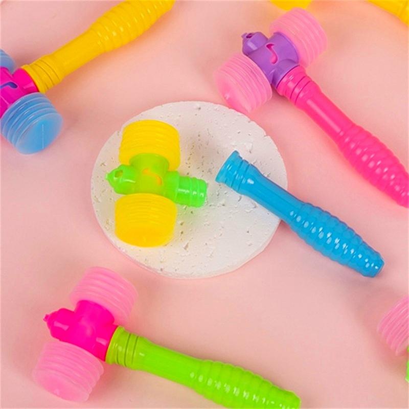 3Pcs Knocking Hammer Toy Musical Instrument Hammer Shape Knocking Vocal Educational Toy Kid Birthday Party Favors Gifts