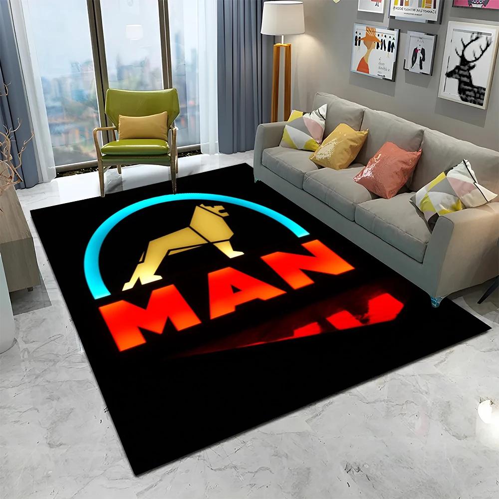 3D Printing Man Truck Logo Series HD Carpet Rug for Home Living Room Bedroom Sofa Doormat Decor,kids Area Rug Non-slip Floor Mat
