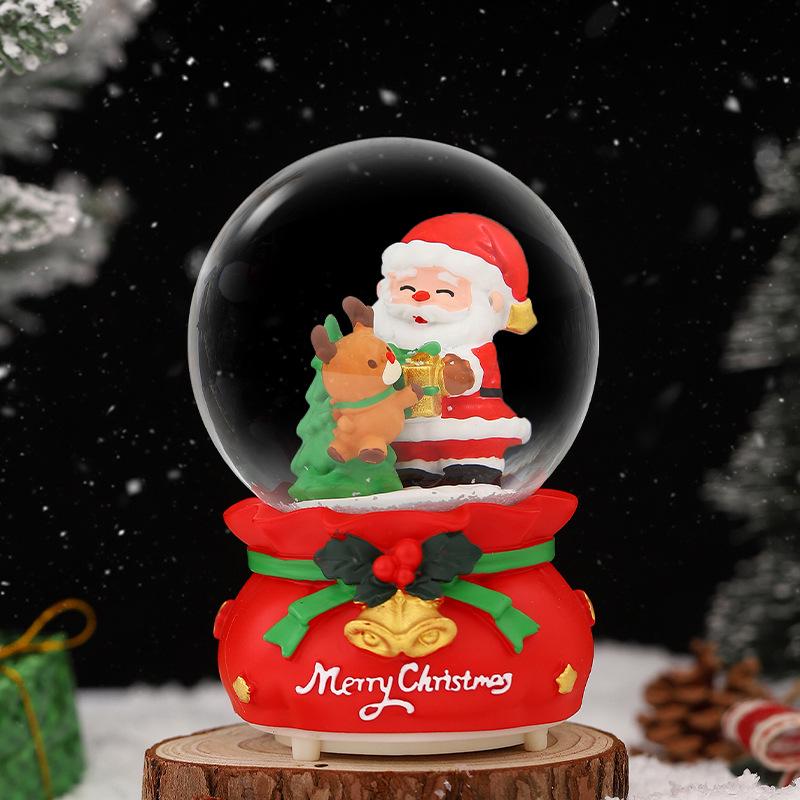 Christmas Crystal Ball Music Box Lantern Ornament