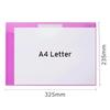 Audiofan Clear File Set A4 File Button Envelope Document Receipt for and Organizing Documents and Materials Yellow Pink Transparent Blue Purple 2 of
