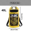 40L Floating Dry Bag for Kayaking Swimming Beach Waterproof Water Sports Rafting Boating Backpack Mesh Kayak Roll Top Travel Bag