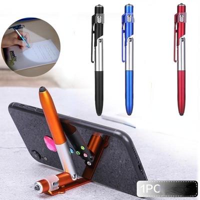 1PC 4-in-1 faltbarer Kugelschreiber Stylus Taschenlampe + Unterstützung für Tablet-Handy