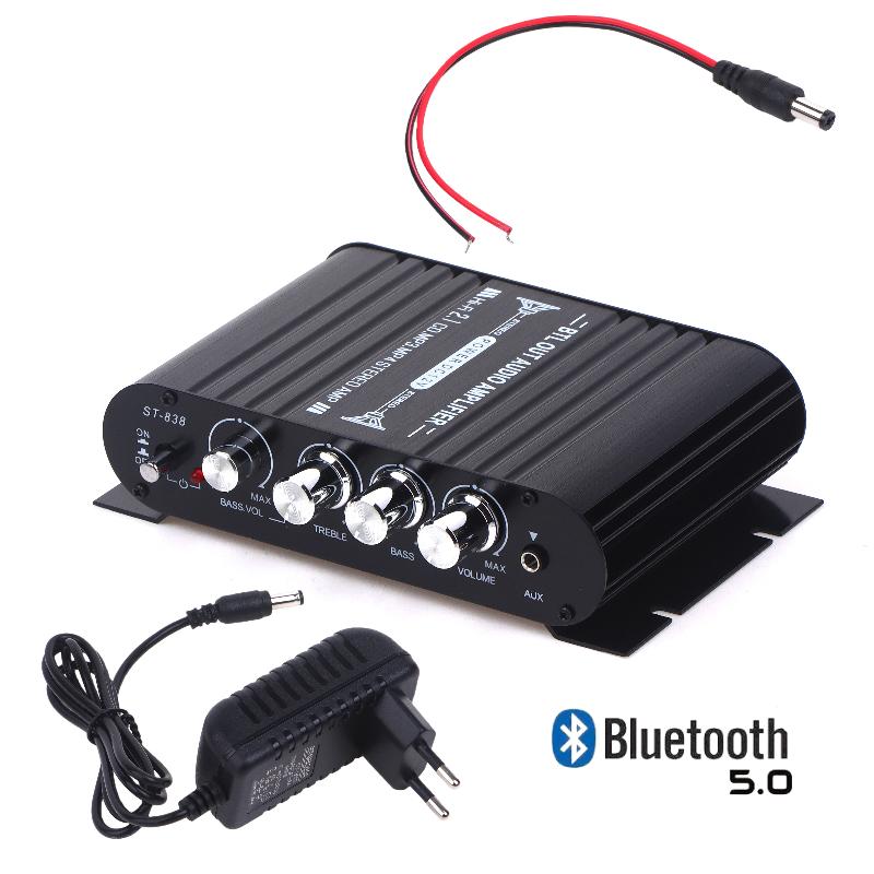 1 Set Hifi 2.1 Kanal Leistungsverstärker Stereo Bass Sound Auto St-838 Heimkino Verstärker Medienplayer Subwoofer Verstärker