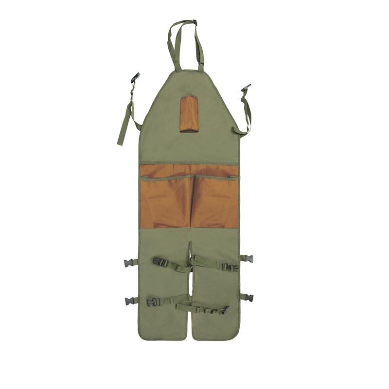 Multi-Pocket Oxford Cloth Garden Apron Color-Block Long Leg Cover for Gardening Pruning Heavy-Duty Work Apron Adjustable Strap
