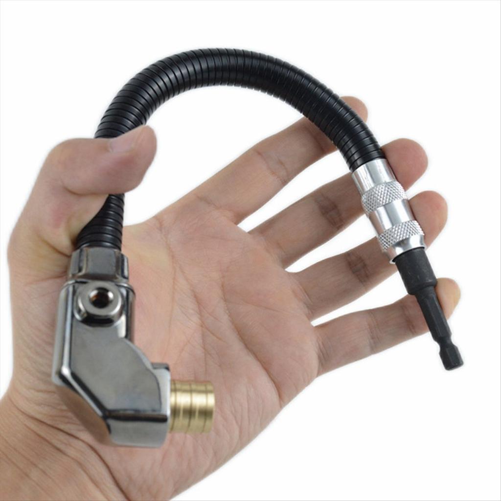 2025+ Right Angle Flex Shaft Drill Extension Attachment 90Degree Adjustable Flexible Bits Screwdriver Adapter Woodworking Tool