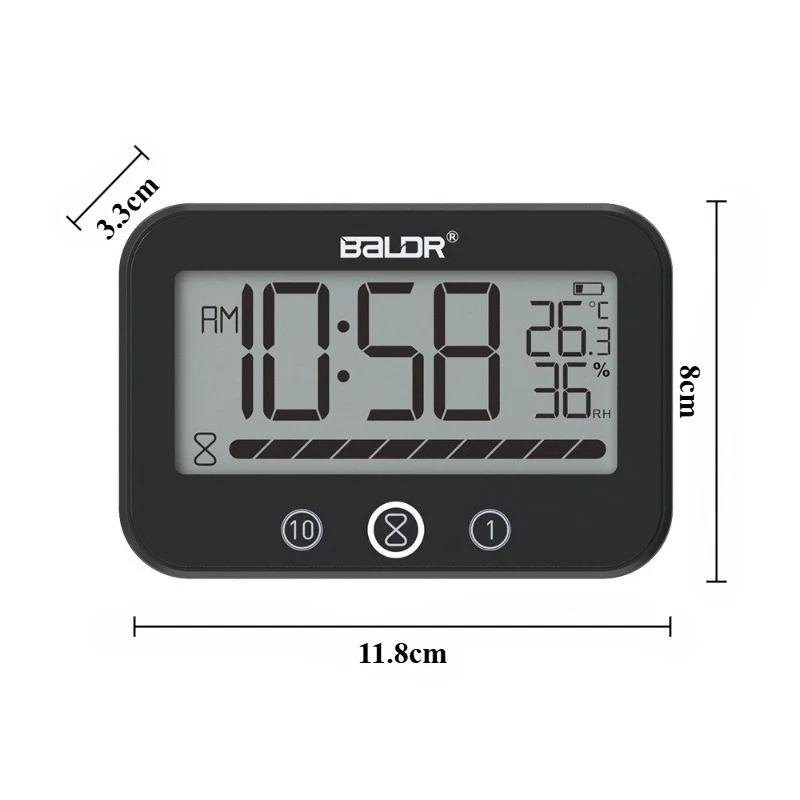 

Morden Wall Clock Multifunctional Electronic Wall Clocks with Countdown Function Waterproof Display Alarm Clock Table Decoration чорний