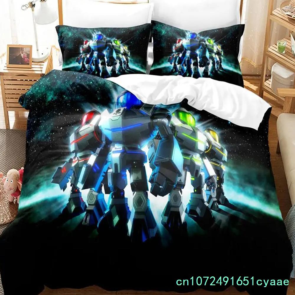 Set Biancheria da Letto Metroid Prime Corruption per Bambini e Bambine, Matrimoniale, Singolo, Federa, Lenzuolo, Letto, Bambini, Adulti, Moda, Tessile per la Casa
