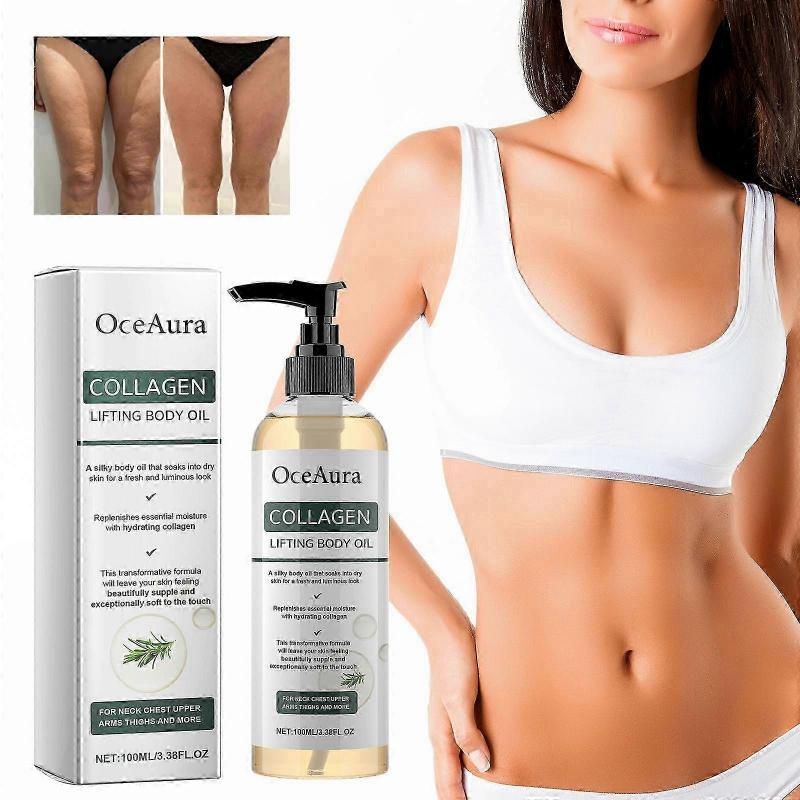 1-3X OceAura Collagen Firming Body Oil – Hydrating & Elasticity-Boosting Massage Oil for Smooth Skin