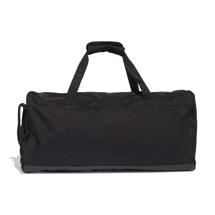 adidas Linear Duffel Bag With Zipper And Buckle Recycled Material Unisex Sports Bag Black FL3651