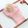 Handmade Pet Neck Warmer Soft Stretchy Pet Pom-pom Hat Absorbing Sound Pet Headgear  Cold Weather
