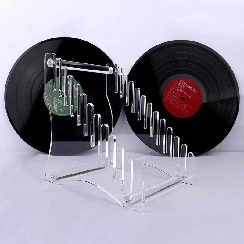 Clear Vinyl Record Holder Vinyl Record Storage Rack Versatile Vinyl Record Acrylic Display Rack Stand Storage For 12 Albums