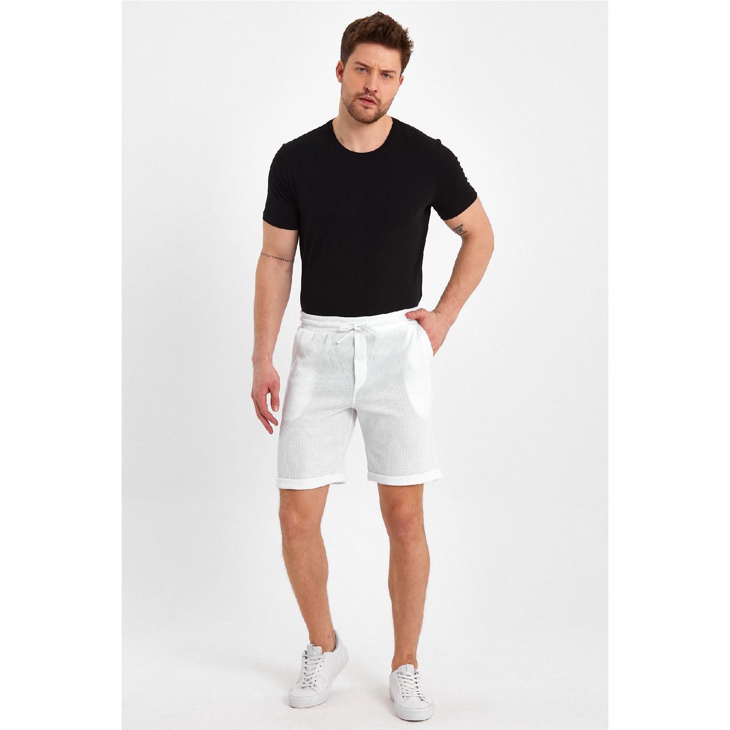 

Мужские повседневные шорты-бермуды стандартного кроя вафельного цвета S чёрный