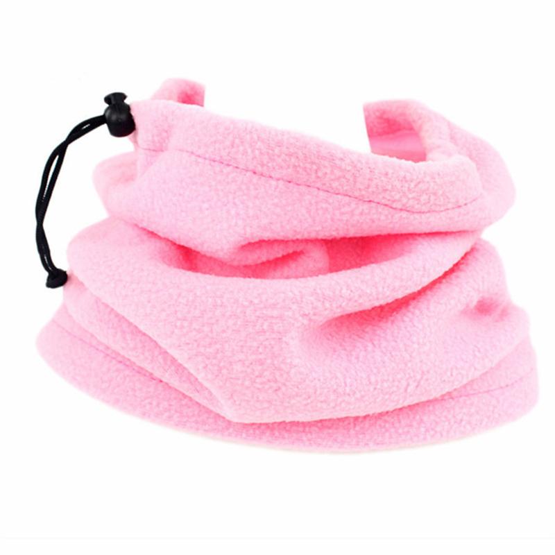 Fleece Neck Tube Men Women Multifunction Warm Solid Color Neck Warmer Hiking Skating Running Sport Scarf Ski Mask Scarf Winter