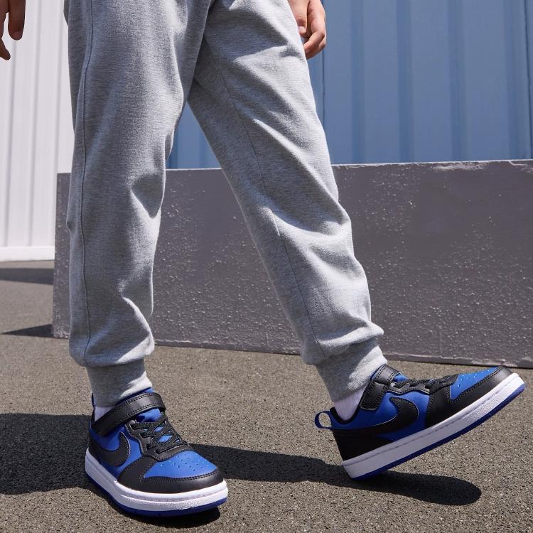 New Nike Court Borough Recraft Anti Slip Wear Resistant Low Top Kids' Skateboarding Shoes Blue Black White Unisex HM6293-480