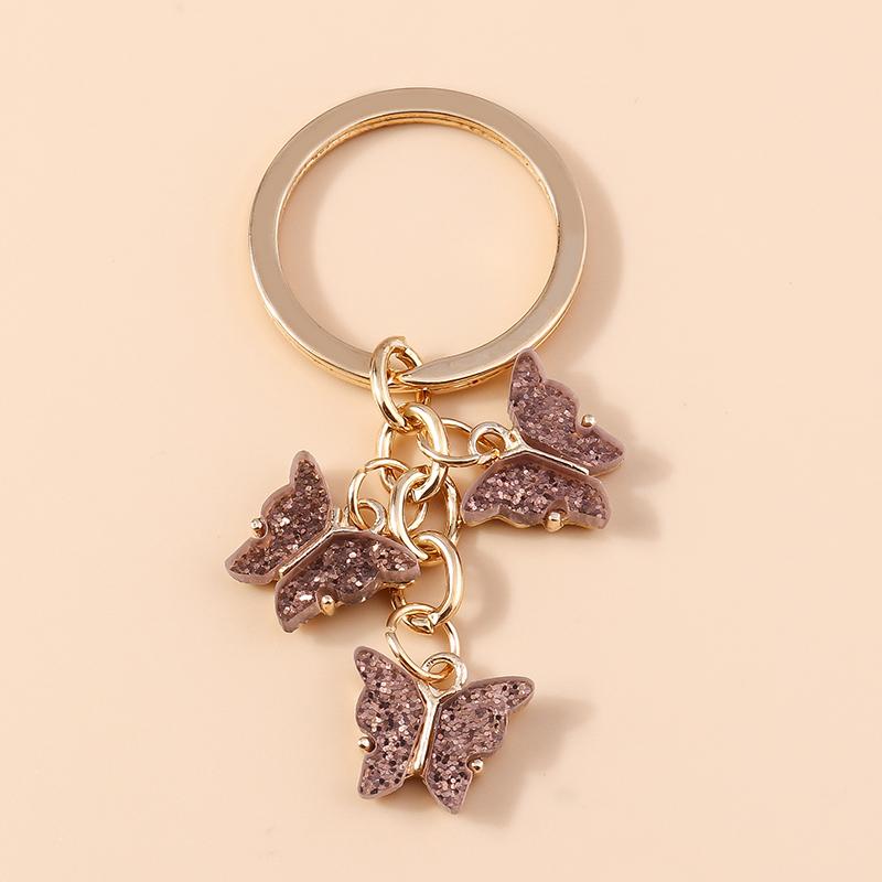 

Cute Sequin Butterfly Keychain Women Girls Key Ring Pendants for Handbag Decor DIY Handmade Key Chain Gifts