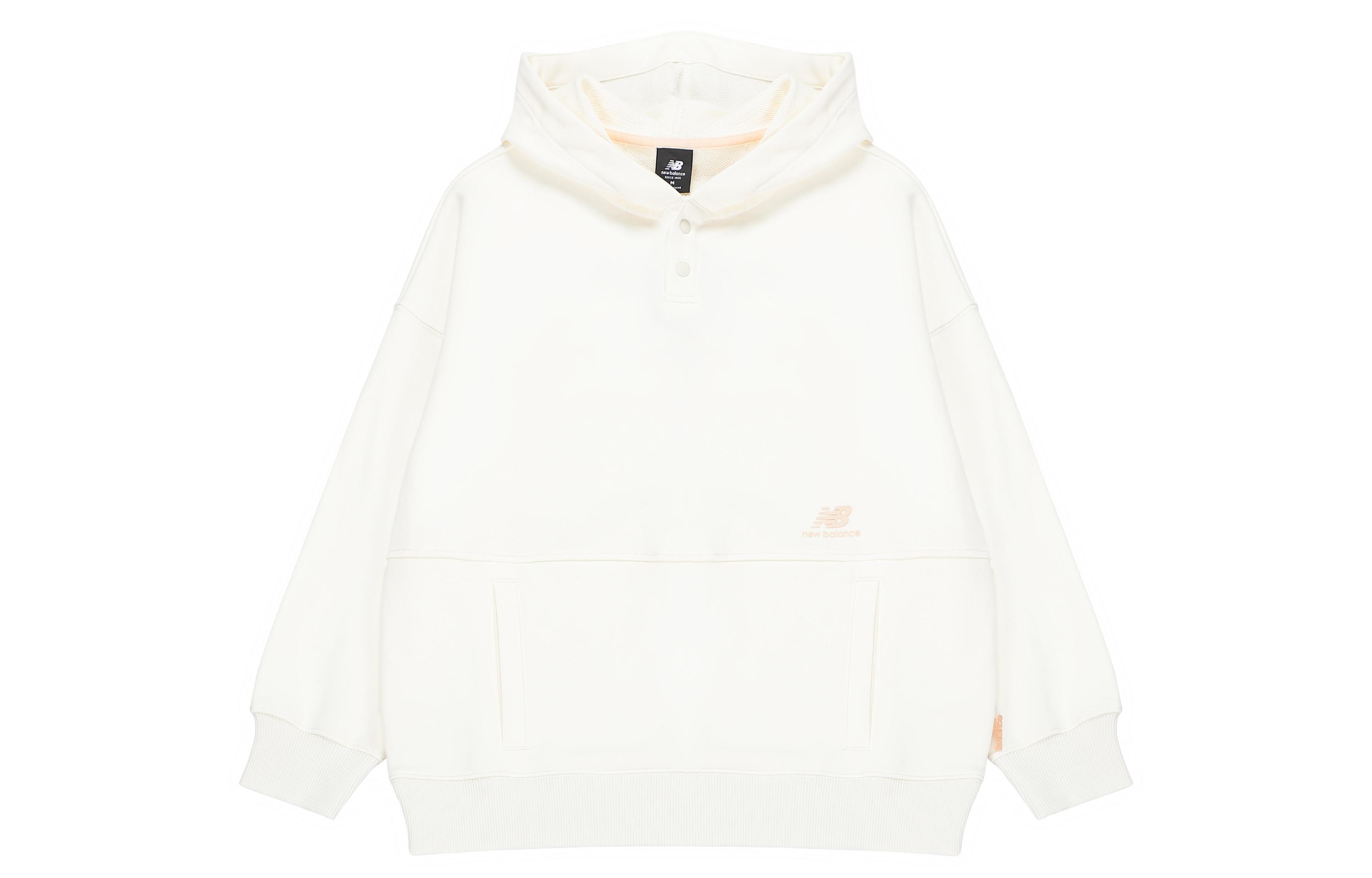 New Balance Sweatshirt Fall Winter Women s White AWT23322-CIC M